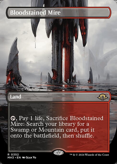 MTG Bloodstained Mire MH3 352 Borderless Land Nonfoil