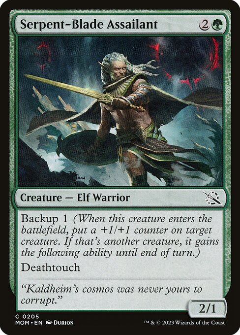 MTG Serpent-Blade Assailant MOM 205 Regular Foil