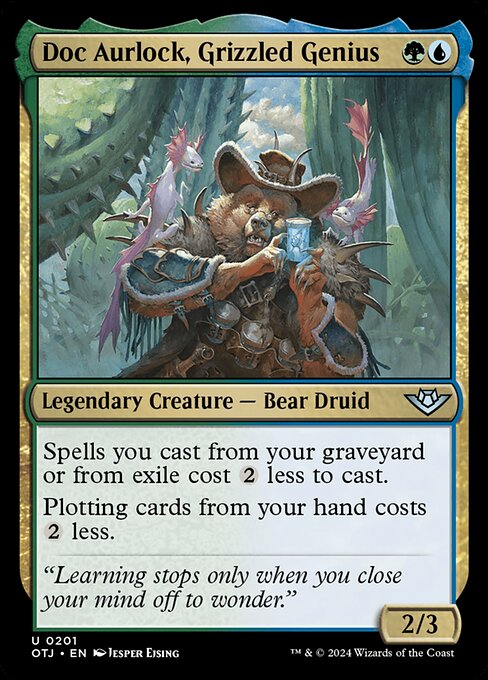 MTG Doc Aurlock, Grizzled Genius OTJ 201 Regular Foil