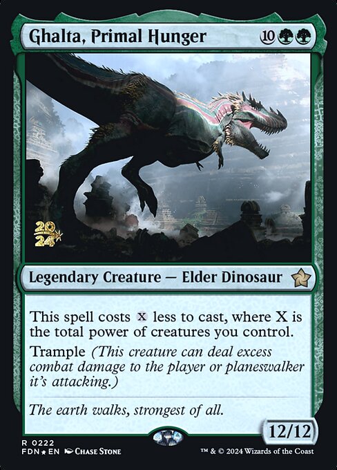 MTG Ghalta, Primal Hunger PFDN 222s Prerelease Foil
