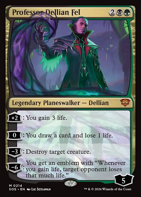 MTG Professor Dellian Fel SOS 214 Regular Nonfoil