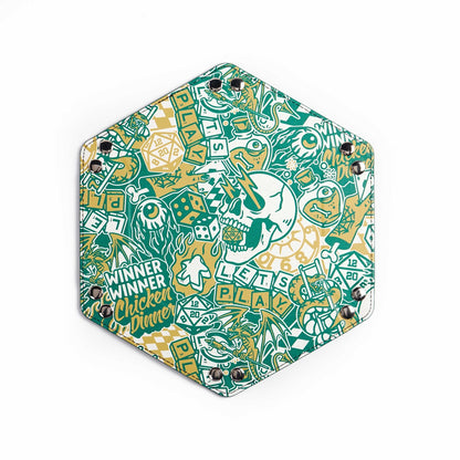 Hex Dice Tray 6" - Artist Series: Cara