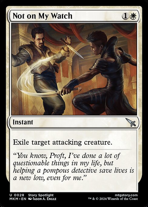 MTG Not on My Watch MKM 028 Regular Foil