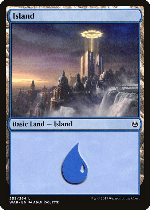 MTG Island WAR 253 Standard Foil front