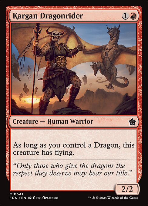 MTG Kargan Dragonrider FDN 541 Beginner Box Nonfoil
