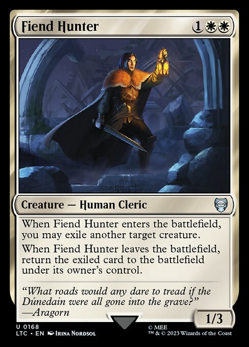 MTG Fiend Hunter LTC 168 Alternate Art Nonfoil