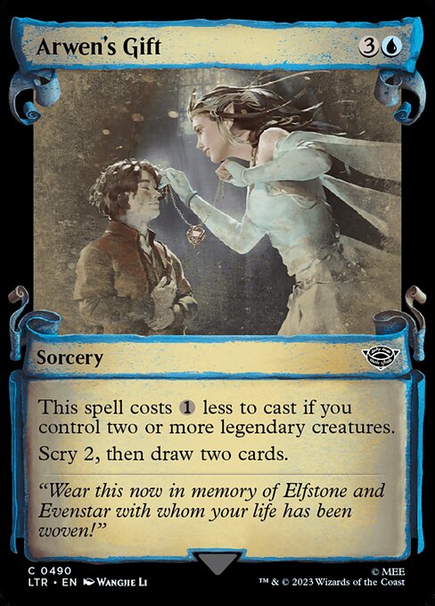 MTG Arwen's Gift LTR 490 Showcase Scrolls of Middle-earth Silver Foil