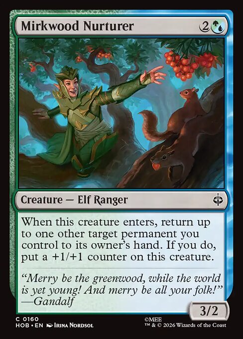 MTG Mirkwood Nurturer HOB 160 Regular Nonfoil