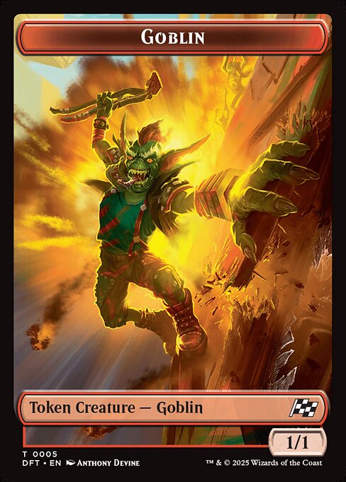MTG Goblin Token DFT 005 Token Foil