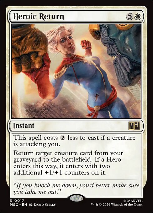 MTG Heroic Return MSC 017 Regular Surge Foil