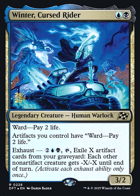 MTG Winter, Cursed Rider PDFT 228s Prerelease Foil