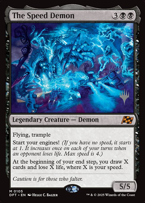 MTG The Speed Demon PDFT 105p Promo Pack Foil