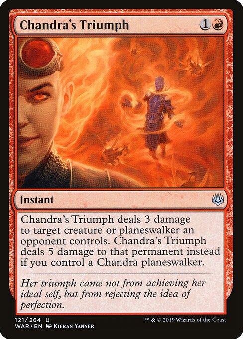 MTG Chandra's Triumph WAR 121 Standard Foil front