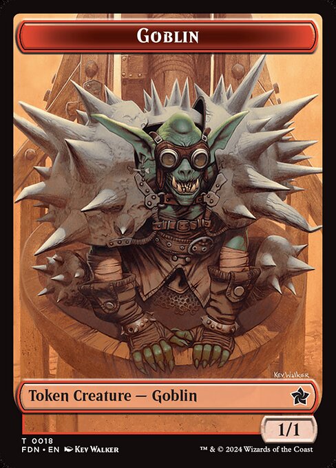 MTG Goblin Token FDN 018 Token Foil