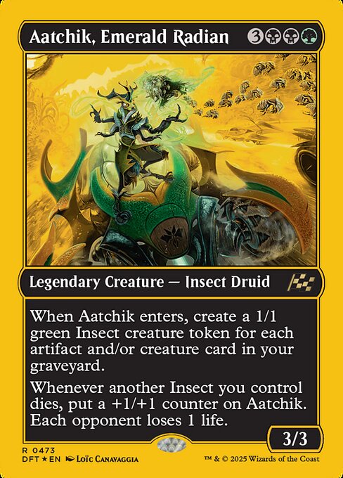 MTG Aatchik, Emerald Radian DFT 473 Regular First-Place Foil