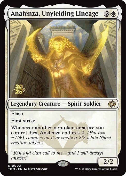 MTG Anafenza, Unyielding Lineage PTDM 002s Prerelease Foil