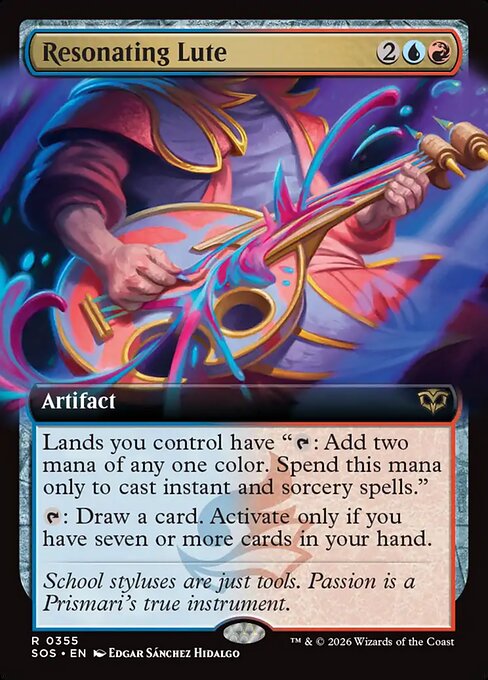 MTG Resonating Lute SOS 355 Extended Art Nonfoil