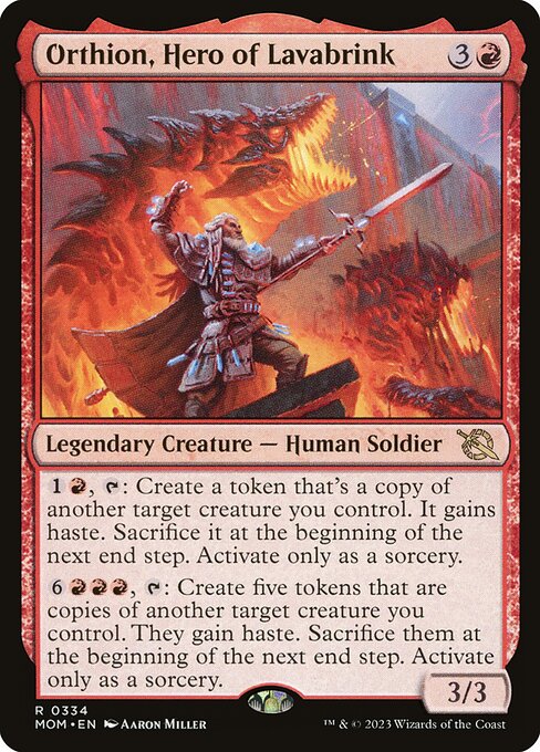 MTG Orthion, Hero of Lavabrink MOM 334 Jumpstart Nonfoil
