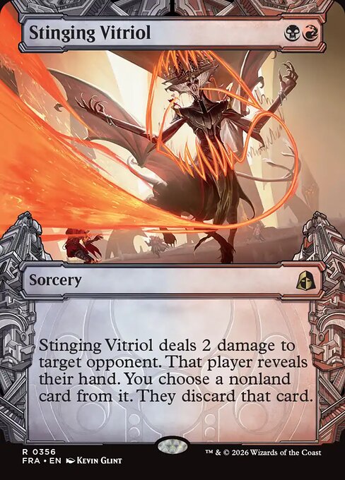 MTG Stinging Vitriol FRA 356 Sculptor's Stronghold Foil front