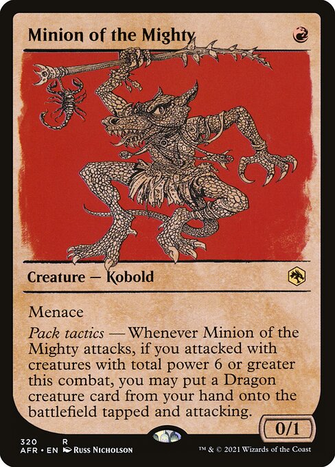 MTG Minion of the Mighty AFR 320 Rulebook Showcase Nonfoil