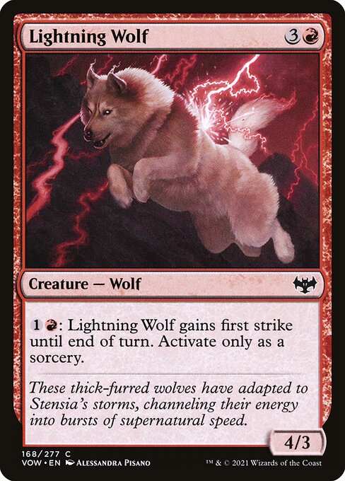 MTG Lightning Wolf VOW 168 Standard Nonfoil front