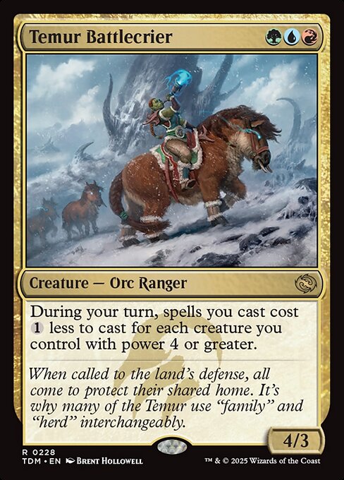 MTG Temur Battlecrier TDM 228 Regular Foil