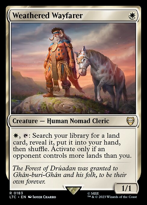MTG Weathered Wayfarer LTC 183 Alternate Art Nonfoil