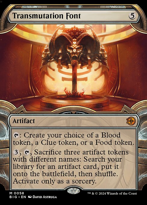 MTG Transmutation Font BIG 058 Showcase Vault Frame Foil