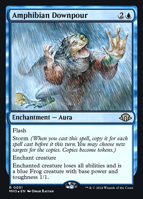 MTG Amphibian Downpour PMH3 051s Prerelease Foil