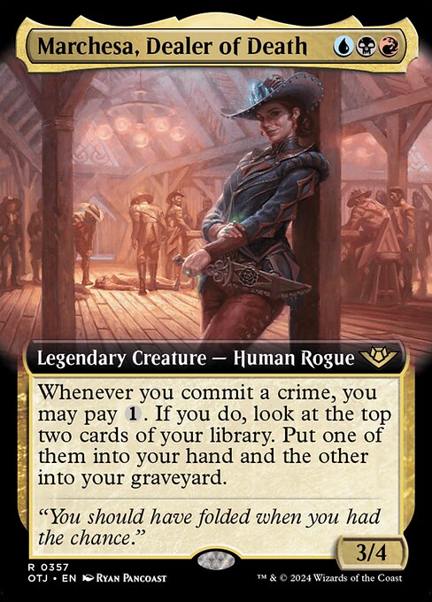 MTG Marchesa, Dealer of Death OTJ 357 Extended Art Foil