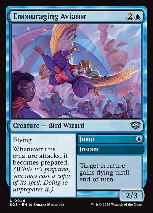 MTG Encouraging Aviator // Jump SOS 046 Regular Foil