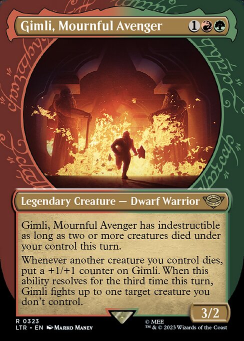 MTG Gimli, Mournful Avenger LTR 323 Showcase Ring Nonfoil