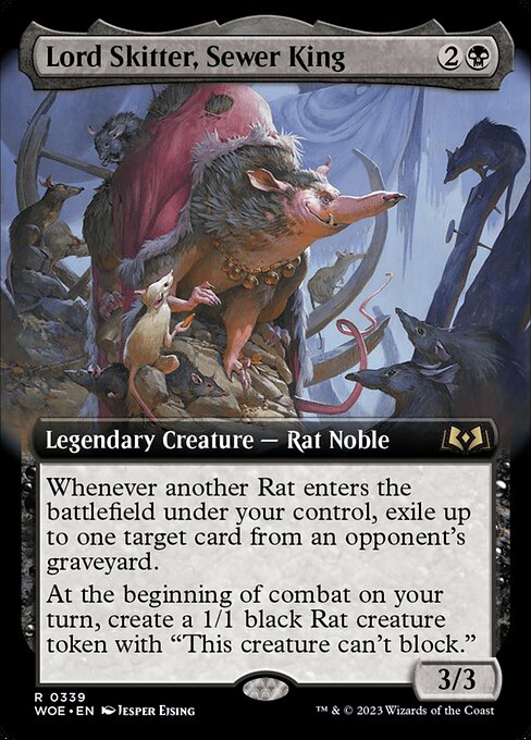 MTG Lord Skitter, Sewer King WOE 339 Extended Art Foil