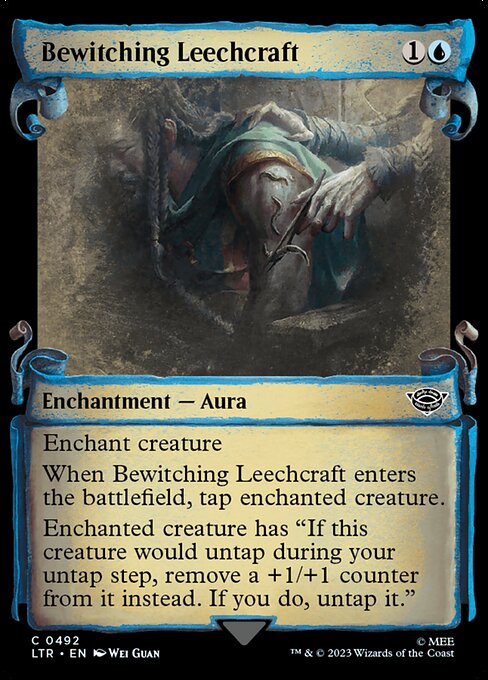 MTG Bewitching Leechcraft LTR 492 Showcase Scrolls of Middle-earth Silver Foil