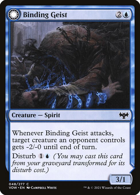 MTG Binding Geist // Spectral Binding VOW 048 Standard Foil front