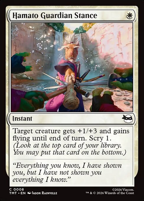 MTG Hamato Guardian Stance TMT 008 Regular Foil