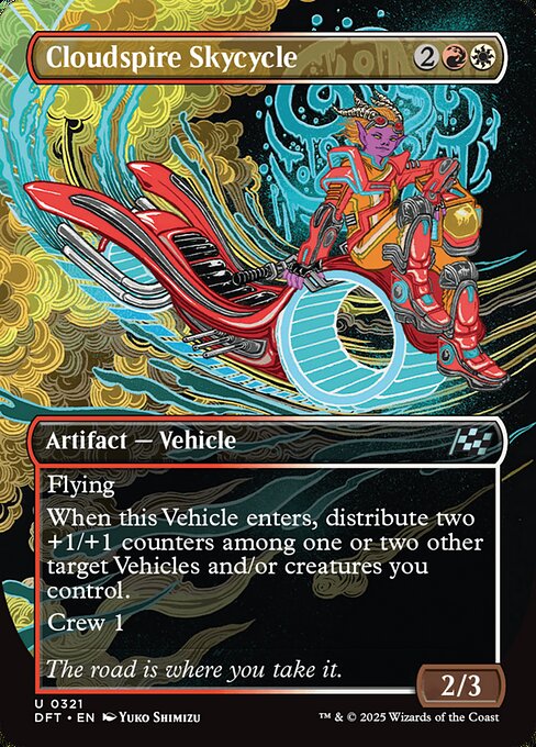 MTG Cloudspire Skycycle DFT 321 Borderless Revved Up Nonfoil