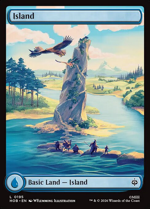 MTG Island HOB 195 Full Art Land Nonfoil