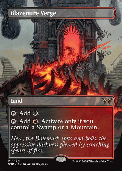 MTG Blazemire Verge DSK 329 Borderless Foil
