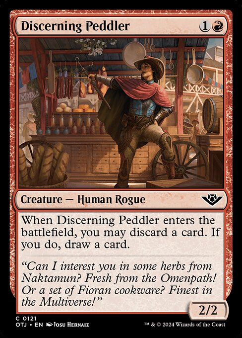 MTG Discerning Peddler OTJ 121 Regular Foil