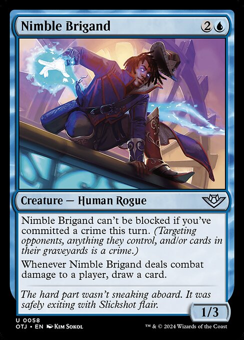 MTG Nimble Brigand OTJ 058 Regular Nonfoil