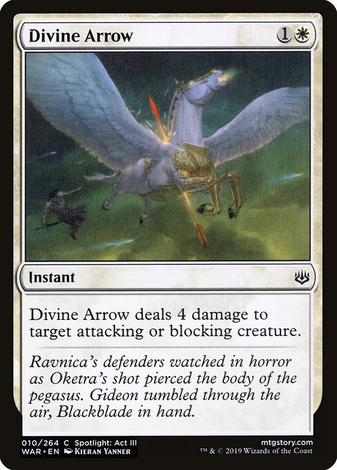 MTG Divine Arrow WAR 010 Standard Nonfoil front