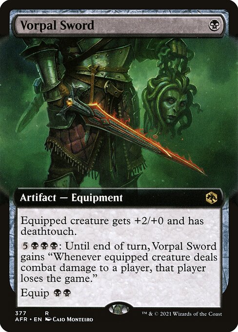 MTG Vorpal Sword AFR 377 Extended Art Foil