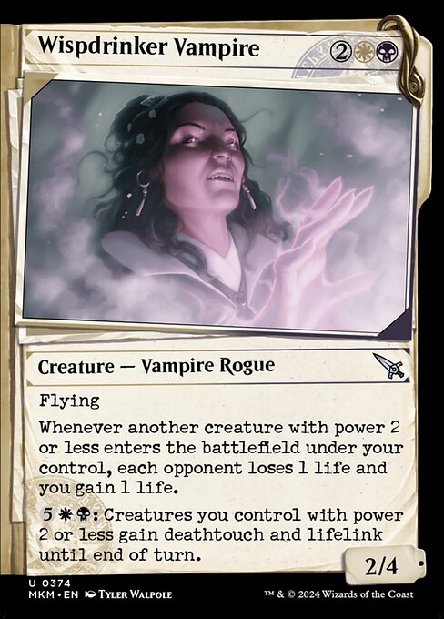 MTG Wispdrinker Vampire MKM 374 Showcase Dossier Foil