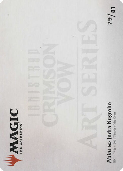 MTG Plains AVOW 079 Art Card Gold Stamped Signature reverse