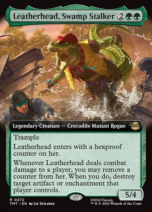 MTG Leatherhead, Swamp Stalker TMT 272 Extended Art Nonfoil