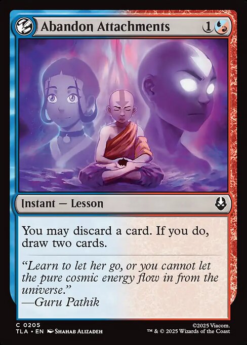 MTG Abandon Attachments TLA 205 Regular Nonfoil