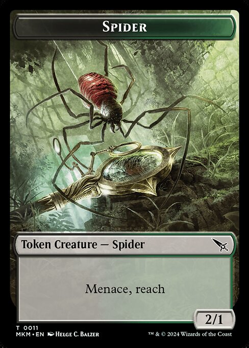 MTG Spider Token MKM 011 Token Nonfoil