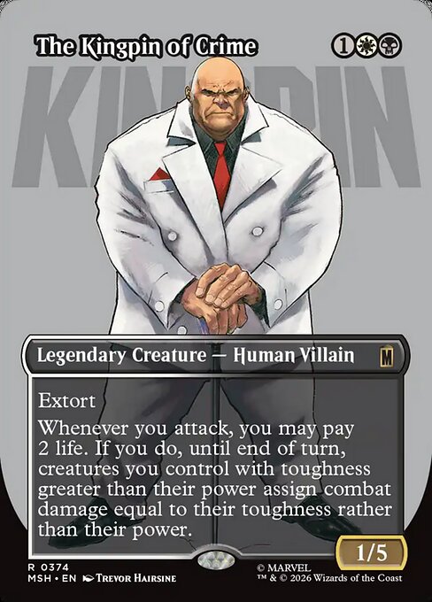 MTG The Kingpin of Crime MSH 374 Borderless Logo Nonfoil