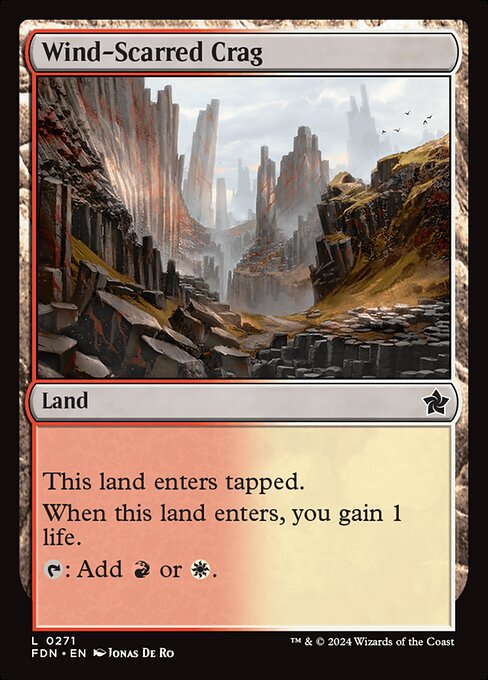MTG Wind-Scarred Crag FDN 271 Regular Nonfoil